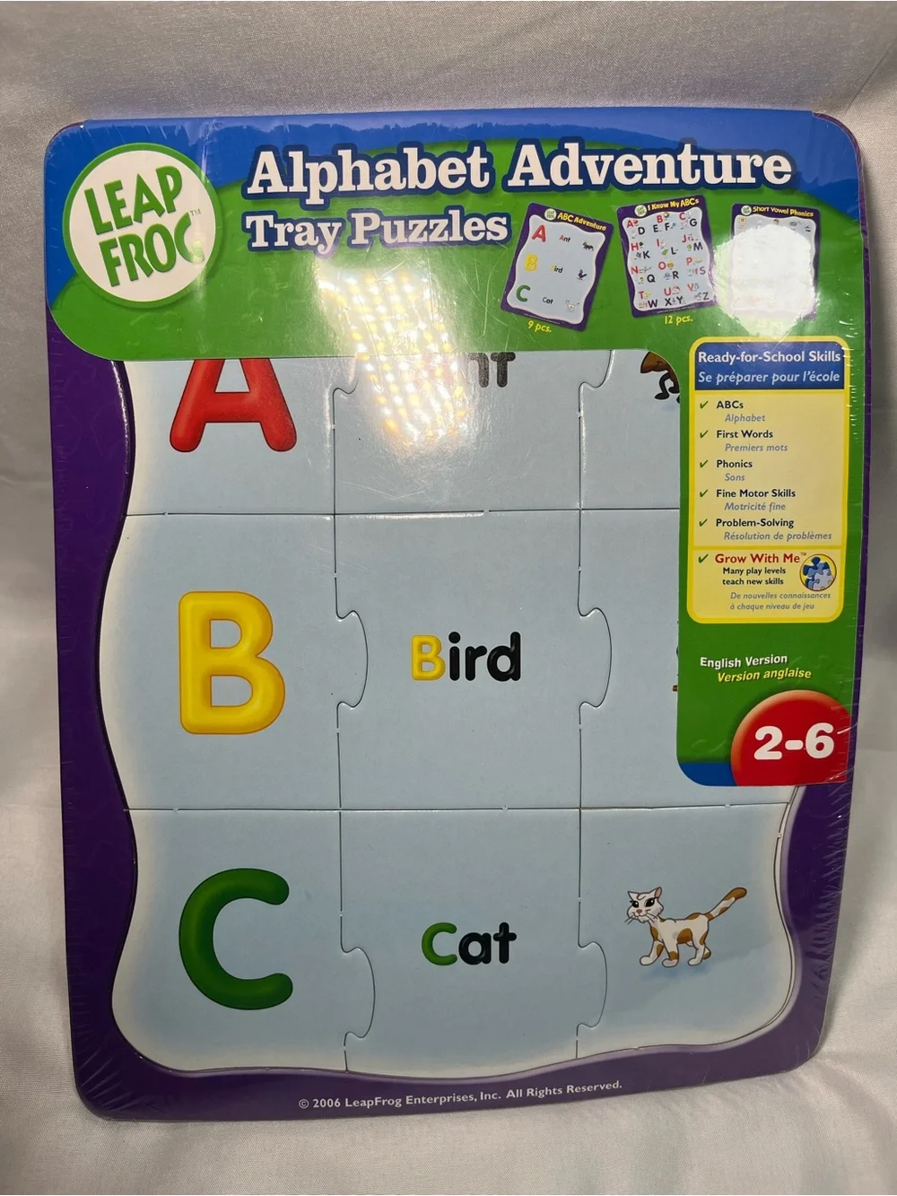 LeapFrog Alphabet Adventures Tray Puzzles 2006 ABC‎ Set of 3 NEW Sealed
